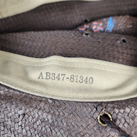 PENDLETON Womens Cowboy Hat Medium Brown Straw Made USA Vintage Western - Picture 9 of 9